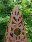Preview: Edelrost Skulptur Blätterzapfen 165 cm