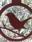 Preview: Edelrost Christbaumkugel Vogel aufrecht