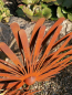 Preview: Edelrost Chrysantheme auf Platte