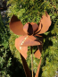 Preview: Edelrost Blume Iris (Schwertlilie) mit Gold
