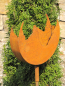 Preview: Edelrost Gartenstecker Flamme