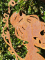 Preview: Edelrost Halloween Hänger Totenkopf, weiblich