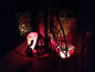 Preview: Edelrost Halloween Kürbis 3D, mit Geisterstadt