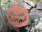 Preview: Edelrost Halloween Kürbis Spooky, am Stab