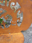 Preview: Edelrost Halloween Kürbis mit Friedhof, auf Platte