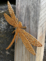 Preview: Edelrost Libelle zum Schrauben, punktierte Flügel