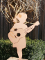Preview: Edelrost Dekofigur Mädchen mit Gitarre