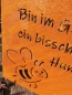 Preview: Edelrost Spruchschild Bin im Garten