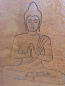 Preview: Edelrost Gartenschild Buddha