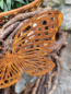 Preview: Edelrost Schmetterling Saskia, mit Füßen zum Biegen