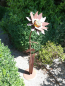 Preview: Edelrost Glasblume Sonnenblume, gelbe Kugeln