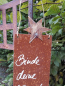 Preview: Edelrost Schild mit Stern Binde deine Wünsche
