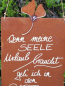 Preview: Edelrost Schild mit Ginkgo "Garten - Seele"
