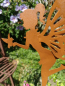 Preview: Gartenstecker Fee mit Vogel, Rostoptik