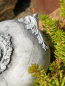 Preview: Shabby Dekokugel mit Barock-Rahmen große Blüte, grau