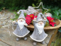 Preview: LED Nikolaus mit Stern unten, grau