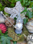 Preview: LED Nikolaus mit Baum, grau