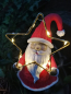 Preview: LED Nikolaus mit Stern mittig, rot