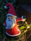 Preview: LED Nikolaus mit Stern seitlich, rot