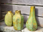 Preview: Metallvase Palla, flaschenförmig, antik grün