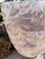 Preview: Pflanzvase Valo Ranke creme aus Zement