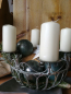 Preview: Vintage Kerzenhalter Adventskranz Korb