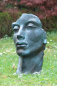 Preview: Skulptur Gesicht Mann aus Steinguss Bronzeoptik, 53 cm