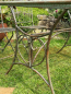 Preview: Gartenmöbelset Figaro, großer Tisch mit 4 Stühlen, antik-grün