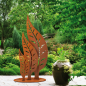 Preview: Edelrost Skulptur Blätter im Wind, 3 Größen