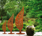 Preview: Edelrost Skulptur Blätter im Wind, 3 Größen