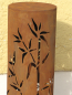 Preview: Edelrost Dekosäule Bambus rund, 100 cm