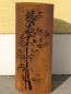 Preview: Edelrost Dekosäule Bambus mandelförmig