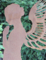Preview: Edelrost Engel Santine auf Platte, 140 cm