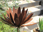 Preview: Edelrost Gartenstecker Chrysantheme 40 cm