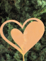 Preview: Edelrost Gartenstecker Herz negativ