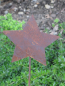 Preview: Gartenstecker Stern aus Edelrost, klein