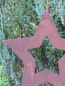 Preview: Gartenstecker Stern offen aus Edelrost, breite Ausführung