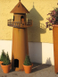 Preview: Edelrost Dekosäule Leuchtturm mit Brennbehälter