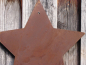 Preview: Edelrost Stern zum Hängen, 5 zackig geschlossen, 34 cm