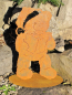 Preview: Edelrost Teddybär auf Platte 42 cm