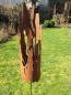 Preview: Gartenstecker Fackel Treibholz aus Edelrost