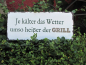 Preview: Shabby Chic Metallspruchschild heißer Grill