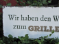 Preview: Shabby Chic Metallspruchschild Willen zum Grillen