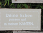 Preview: Shabby Chic Metallspruchschild Ecken und Kanten