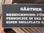 Preview: Shabby Chic Metallspruchschild Gärtner