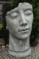 Preview: Skulptur Gesicht Mann aus Steinguss, 115 cm