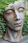 Preview: Skulptur Gesicht Mann aus Steinguss, 53 cm