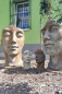 Preview: Skulptur Gesicht Mann aus Steinguss, 53 cm