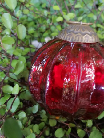 Christbaumkugel Melone, rot