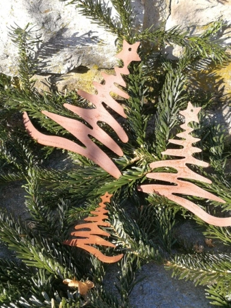 Edelrost Christbaumschmuck Weihnachtsbaum, 3 Größen